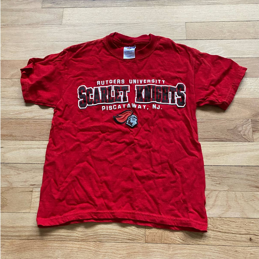 Vintage Rutgers Red Tee Shirt